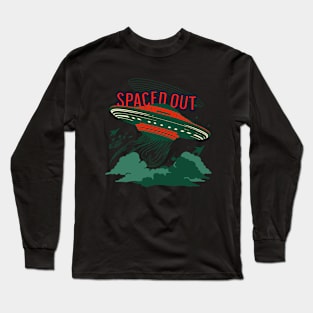 Extraterrestrial Encounter | Spaced Out UFO T-Shirt Design Long Sleeve T-Shirt